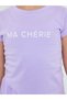 Girls Lilac Round Neck Cotton T-Shirt Dress - 3