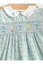 Girls Floral Print Smocked A-Line Dress - 3