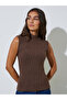 Pack of 2 - High Neck Sleeveless Fitted Ribbed Knit Top - 4