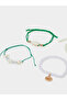 Set of 5 - Shell and Evil Eye Beaded Bracelet - 4