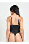 Black Lace Self-Design Bodysuit - 3