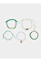 Set of 5 - Shell and Evil Eye Beaded Bracelet