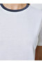 White Regular Fit Round Neck T-Shirt - 4