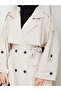 Women's Oversize Buttoned Hijab Trench Coat Rc3111 - 9
