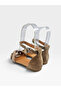 Comfortable Genuine Leather Women's Sandals with Suede Poly Sole Straps - 4
