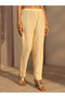 Cream Embroidered Silk Blend Straight Kurta with Trouser and Dupatta Set - 4