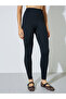 Black Solid Ruched T-Shirt and Leggings Set - 4