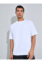 تي شيرت رجالي أبيض كبير الحجم مطبوع عليه رسومات من قماش تيري القطني - 3