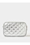 Silver Quilted Crossbody Bag - 3