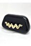 Women's Skin Black Evening Dress Clutch Chain Strap Hand and Shoulder Wedding Engagement Evening Bag - 2