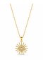316L Steel Chain Gold Color Zircon Stone Pole Star Model Necklace