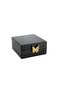 Black Butterfly Figured Glass Box 24X22X11Cm