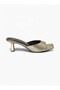 Kitten Heel Slip-On Sandals
