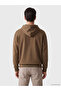 Beige Kangaroo Pocket Men's Hoodie - 3