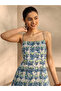 Blue Printed Cotton Straight Kurti - 4