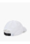 White Letter Printed Baseball Cap - 3