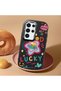 Samsung Galaxy S23 Ultra Compatible Case Camera Protector Black Silicone Couple Phone Case Heart Pattern - 2