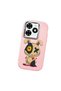 Infinix Smart 8 Pro Compatible Case Camera Protector Pink Silicone Couple Phone Case Character Patterned - 3