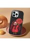 iPhone 13 Pro Max Compatible Case Camera Protector Black Silicone Couple Phone Case Girl Patterned - 2