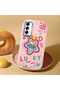 Samsung Galaxy A14 Compatible Case Camera Protector Pink Silicone Couple Phone Case Heart Pattern - 2