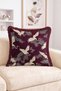 Japanese Patterned Fringed Throw Pillow Cover with Flying Crane Bird Figure - Vintage Decorative Pillowcase - 2