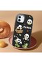 iPhone 12 Compatible Case Camera Protector Black Silicone Couple Phone Case Panda Patterned - 2