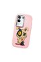 Vivo Y29 Compatible Case Camera Protector Pink Silicone Couple Phone Case with Character Pattern - 3