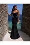 Black Stone Detailed Long Evening Dress 583422 - 3