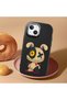 iPhone 13 Compatible Case Camera Protector Black Silicone Couple Phone Case Character Patterned - 2