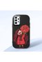Samsung Galaxy A32 Compatible Case Camera Protector Black Silicone Couple Phone Case Girl Patterned