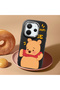 Redmi Note 14 4g Compatible Case Camera Protector Black Silicone Couple Phone Case Bear Pattern - 2