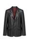 Adrian Black Lined Buttoned Men's Genuine Leather Classic Jacket - 6
