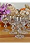 150 Cc Mouthpiece with Optical Crystal, Original Gilded 6-Piece Coffee Water Glass, Soft Drink Glass, Dowry Gift - 2