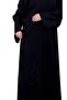 Women’s Classic Black Front-Open Abaya with Ari Embroidery & Stone Embellishments - 5