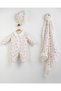 Vintage Rose Ruffle Detailed Newborn Baby Set 0-3 Months |   Jumpsuit, Hat and Blanket - 2