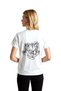Women's Floral Printed T-Shirt Hand Drawn Tulip Pattern in Sketch Style Relaxed Fit Cotton Casual Modern