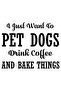 Dogs Coffee and Bakery Combination Printed Men's T-Shirt - 4