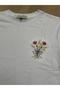 Women's Demet Floral Embroidered Lycra Combed Cotton Short Sleeve T-Shirt - 8