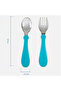 Stainless Steel Fork Spoon Set Soft Blue - 2