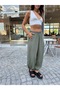 Women's Shalwar Trousers with Elastic Waist and Cuffs, Flowing Modal Fabric - 7