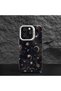 حافظة هاتف متوافقة مع هاتف iPhone 12 Pro Max مصنوعة من السيليكون بحافة صلبة وخلفية صلبة ونمط القمر والنجمة - 5