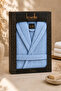 La Notte Cotton Knit Hooded Bathrobe XL Indigo - 2