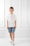 Boys' Muslin Short Sleeve Button-Down T-Shirt - Breathable Cotton Casual Summer Top - 2