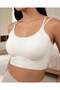 Laser Cut Seamless Cross Strap Ghost Bra Ecru - 4