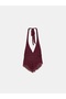 21228 Lace Halter Neck Top-Burgundy - 6