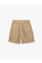 Cotton Oversize Pocketed Baggy Jean Shorts with Lace-Up Waist - 2