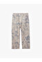 Cotton Comfortable Fit Pocketed Waist Tie-Up Abstract Printed Barrel Pants - 2