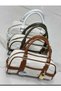 Women's Lock Detail Sporty Stylish Hand and Shoulder Bag - 7