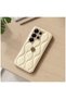Samsung Galaxy S26 Ultra Compatible Case Camellia Leather Case Beige - 4