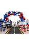 Rescue Team Police Ambulance - Happy Birthday Balloon Chain Party Concept, Police Car and Ambulance Foil Balloon Kids Party Supplies - 4